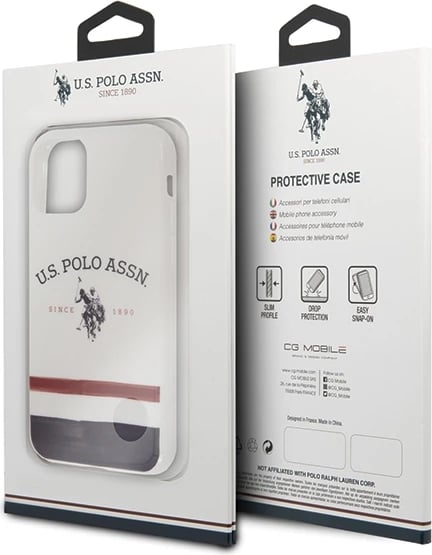 Mbështjellës U.S. Polo Assn. USHCN58PCSTRB për iPhone 11 Pro, Pattern Tricolor, Bardhë Mbështjellës U.S. Polo Assn. USHCN58PCSTRB për iPhone 11 Pro, Pattern Tricolor, Bardhë