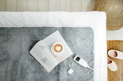 Nën-batanije elektrike me kohëmatës, Camry CR 7416, një‑personëshe 150x100 cm, 8 nivele ngrohjeje, lavazh 30°C, gri