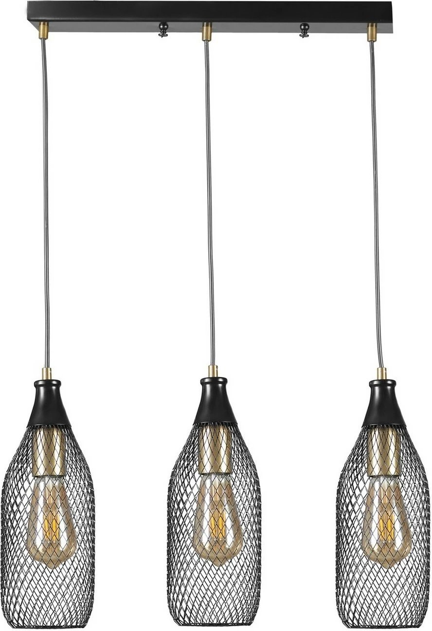 Llambë tavani Opviq Rio, 3 pjesë, e zezë, varëse