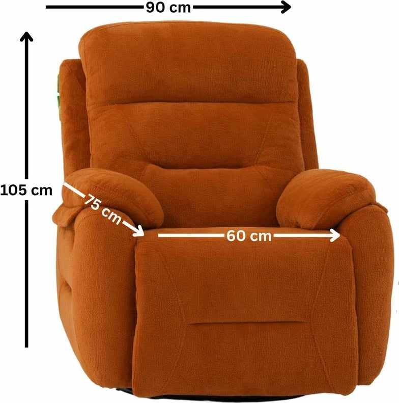 Karrige relaksuese elektrike, ngjyrë e kuqe qeramike, Comfort