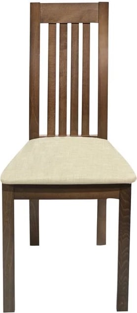 Karrige druri ngjyrë arre të errët dhe pëlhurë krem FH0093.01 45x52x96,5 cm, set prej 2 copë