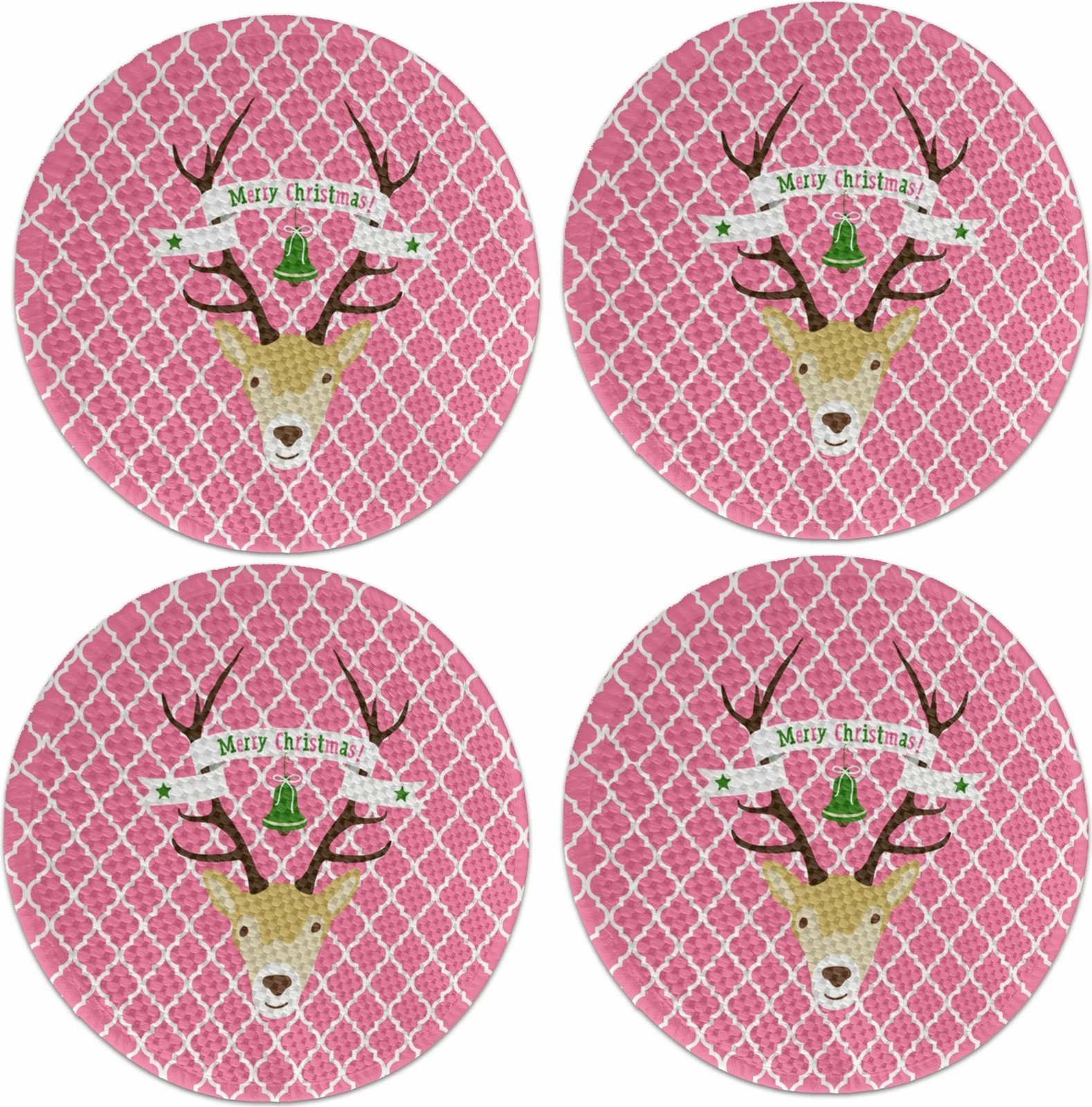 Set nënshtruesish tavoline Hermia Concept, shumëngjyrësh, 4 copë, 37cm