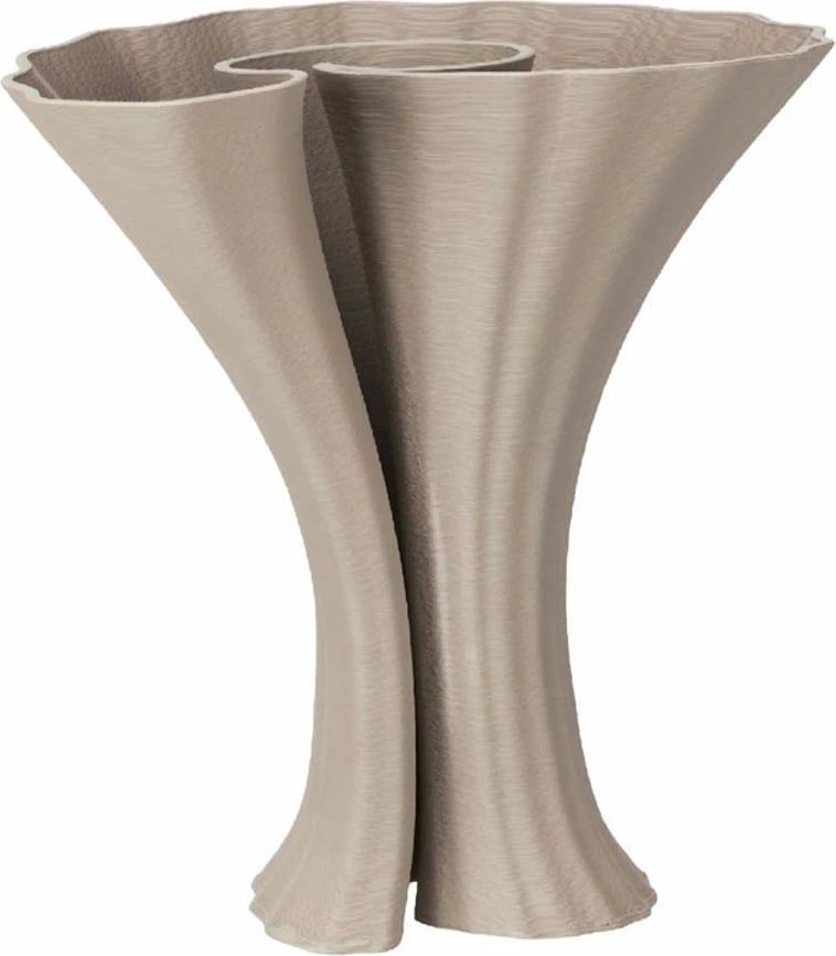 Vazo dekorative DINY, qeramikë, ngjyrë gri, 24x24x33cm