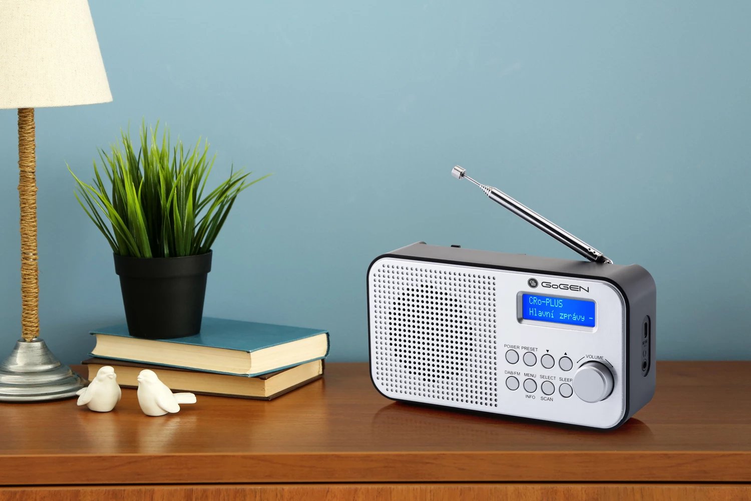 Radio e Portative me FM/DAB+ LCD dhe Alarm GOGEN GOGDAB300N