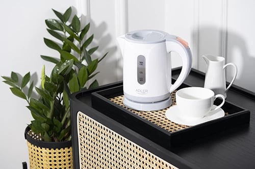 Çajnik elektrik Adler AD 1371 0.8 L 850 W plastik i bardhë