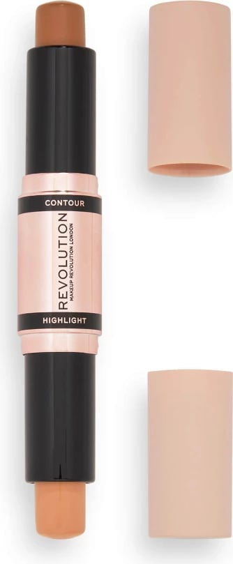 Konturë & shkëlqyes për faqe Makeup Revolution Stick, Dark, 4.3g