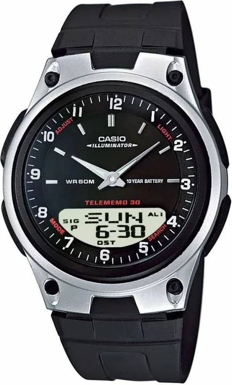 Orë dore për meshkuj Casio, e zezë