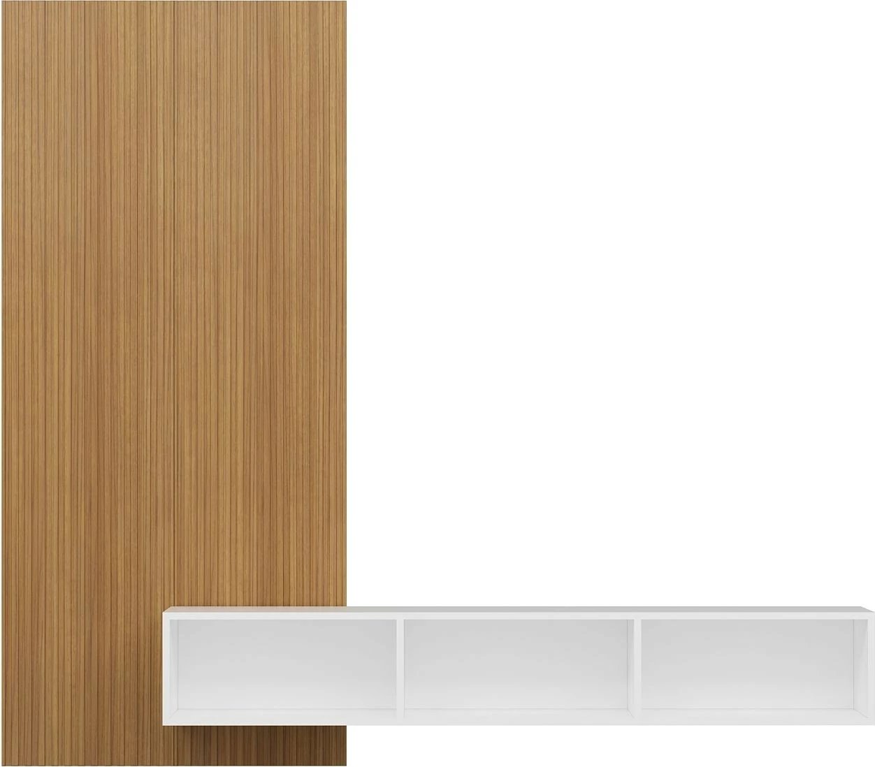 Komodë TV Skye Decor, Rigel, e bardhë dhe lis, 180x30x32 cm