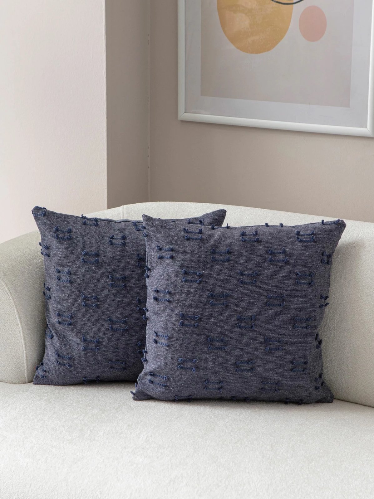 Set mbulesash për jastëk (2 copë), Evila Originals, Tuffet, ngjyrë kaltër, v8