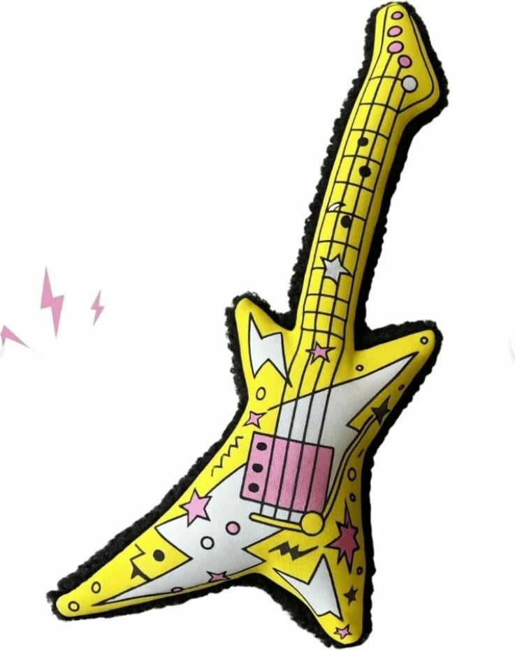 Lodër pelushi për qen, Paws & Whiskers, Havhav 1031, e verdhë dhe e zezë, 37x15cm