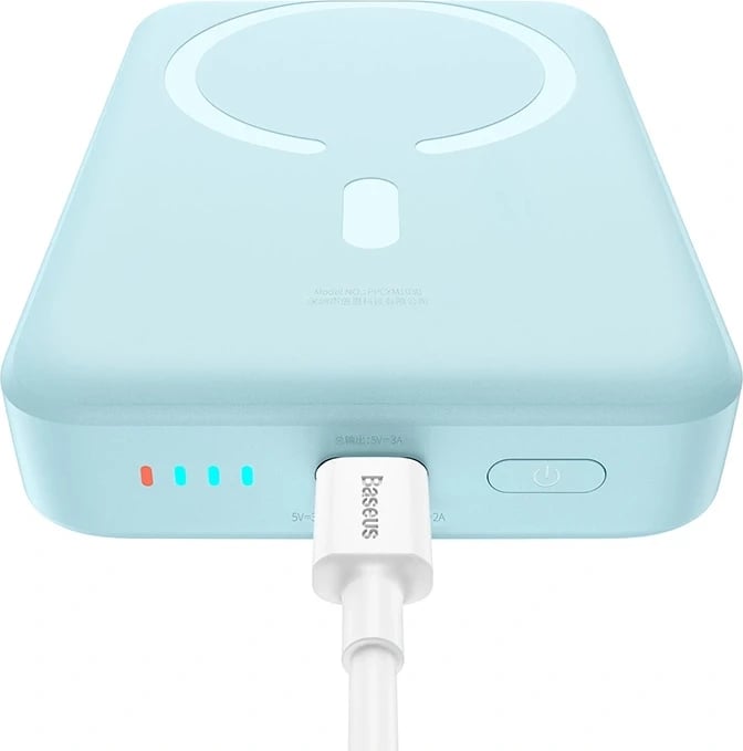 Powerbank Baseus PPCX110203, 10000mAh, 30W, USB-C, wireless, kaltër