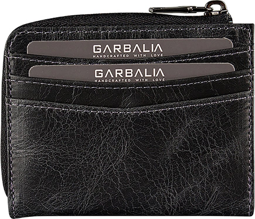 Portofol unisex, lëkurë e zezë, Zoozie Bags, Figo