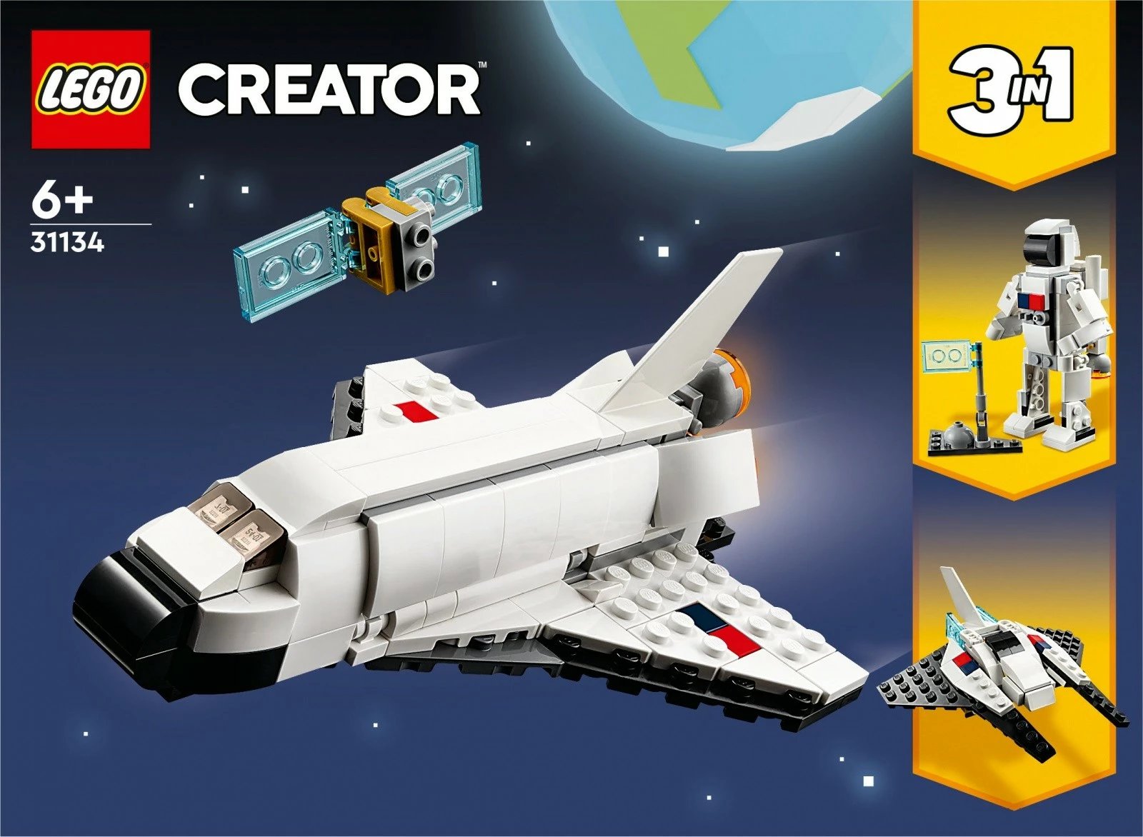 Set LEGO Creator Space Shuttle 31134, 144 pjesë, për fëmijë, Bardhë Set LEGO Creator Space Shuttle 31134, 144 pjesë, për fëmijë, Bardhë