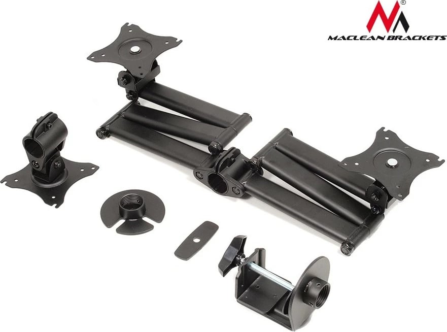 Mbajtës tavoline për 3 monitorë Maclean MC-691, 13"-27", ngjyrë e zezë