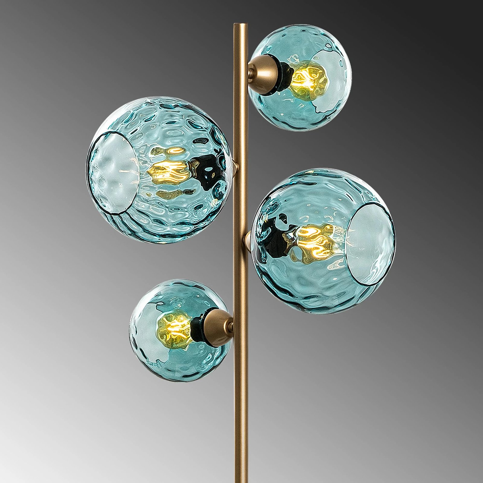 Llambë dyshemeje Opviq, Benek - blu dhe ari, 35x35x165 cm