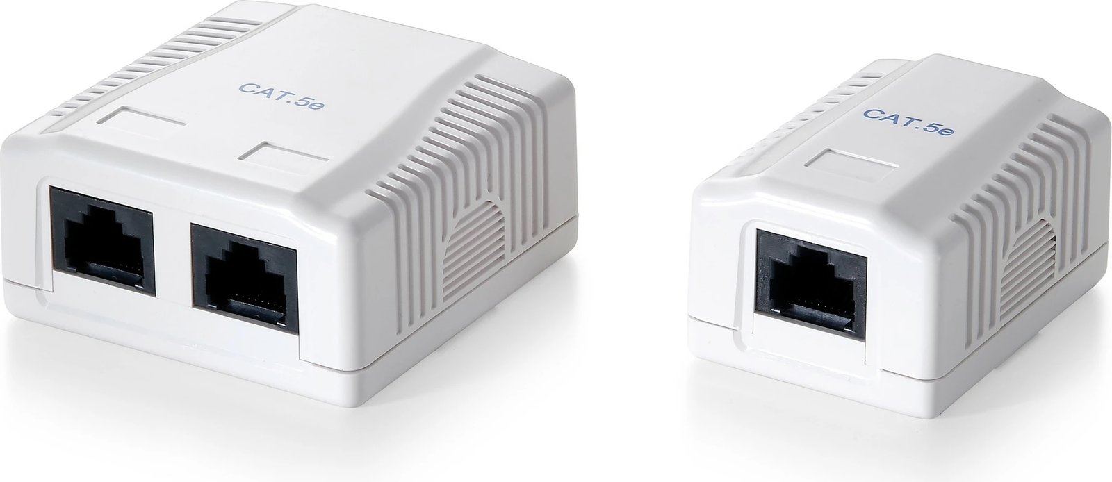 Kutijë sipërfaqësore me 2 porta RJ-45 Equip Cat.5e, e bardhë