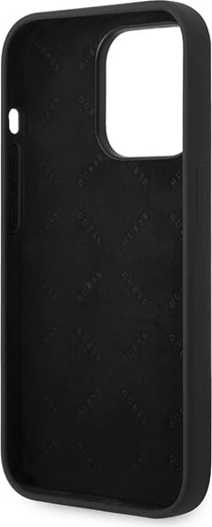 Mbështjellës Guess GUHCP14XSLSMK për iPhone 14 Pro Max 6.7", silikon, i zi