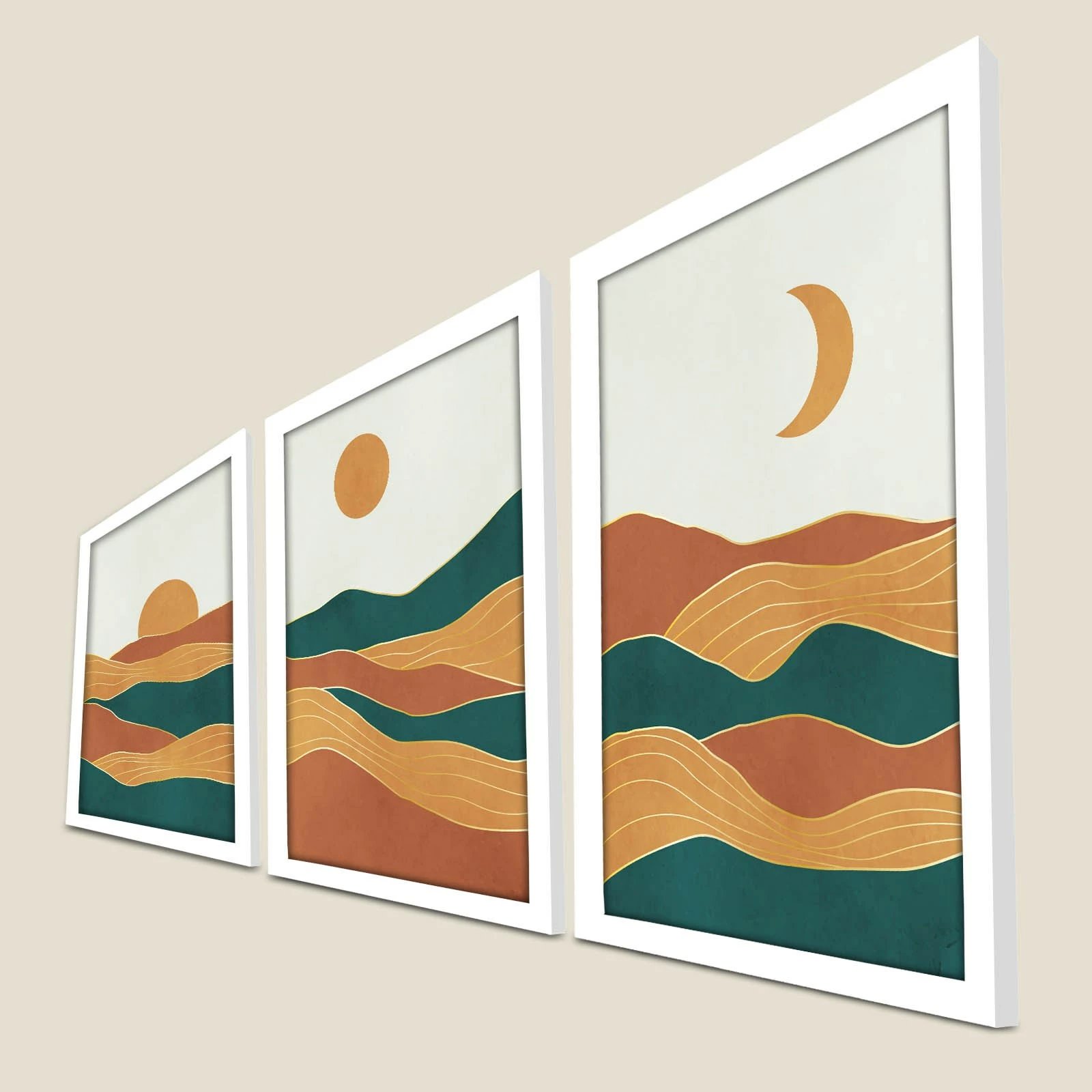 Pikturë dekorative me kornizë MDF (3 pjesë), Wallity, 3P3853NISCT-010