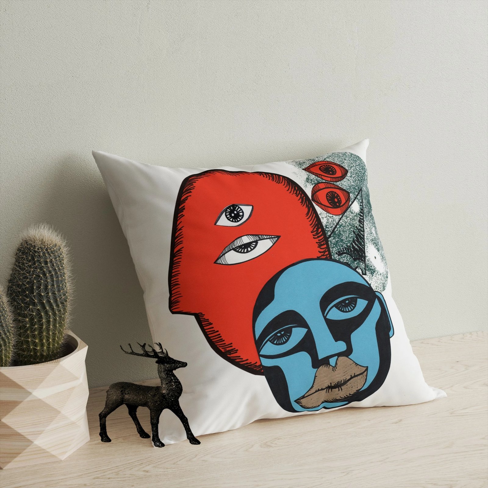 Jastëk dekorativ Evila Originals, A11978, shumëngjyrësh, 43x43cm