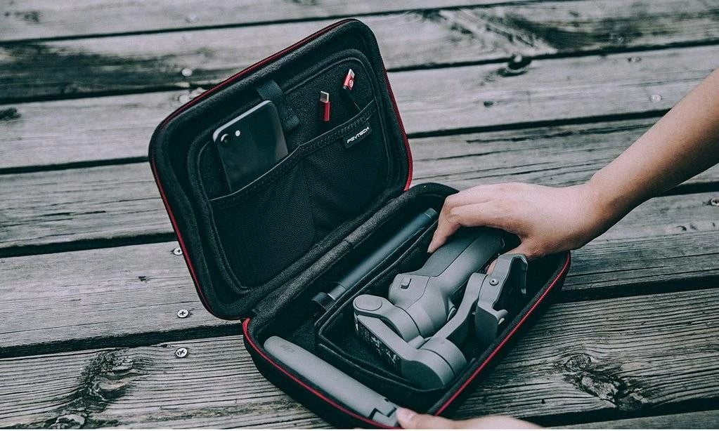 çantë transporti PGYTECH P-18C-020 për DJI OM 5/4/3, Pocket/Pocket 2 dhe kamera aksioni, ndarje modulare, rezistente ndaj ujit, e zezë