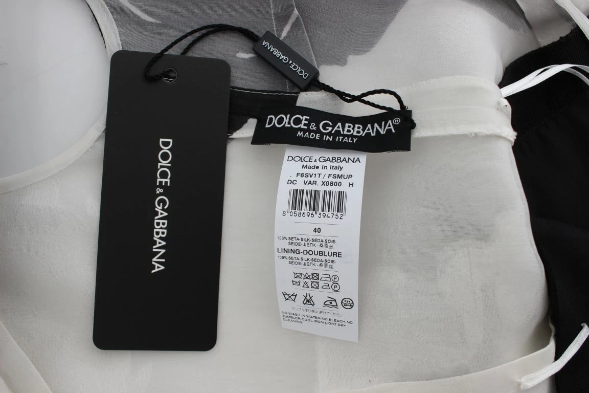 Fustan solemn për femra Dolce & Gabbana, i zi / i bardhë