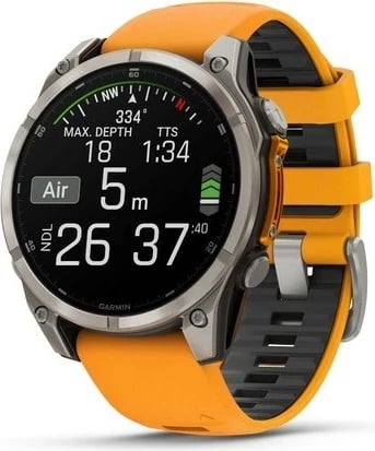 Smartwatch Garmin fenix 8, 47 mm, 32 GB, AMOLED, GPS, rrip portokalli