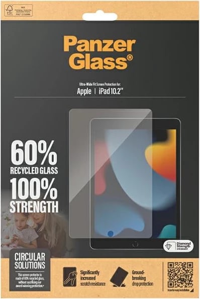 Mbrojtës xhami PanzerGlass Ultra-Wide Fit për iPad 10.2"