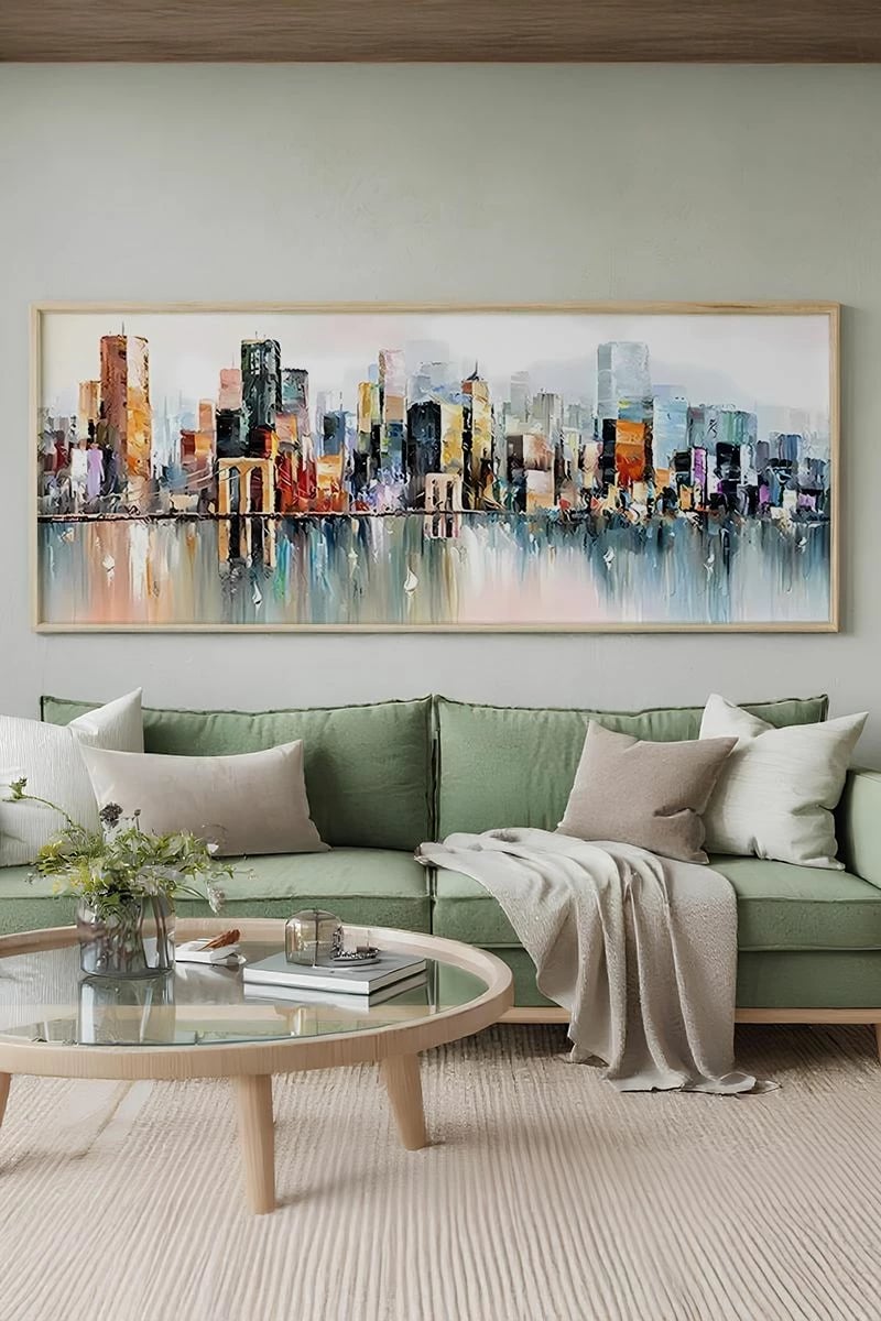 Pikturë dekorative me kornizë, shumëngjyrëshe, Wallity, Artsmdfyty25-3370, 33x70cm