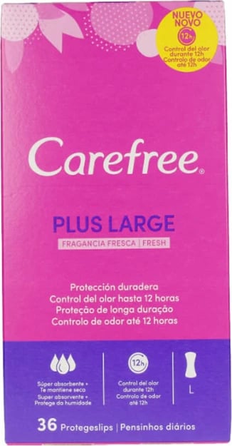 Proteza ditore për femra Carefree Maxi Fresh, 36 copë