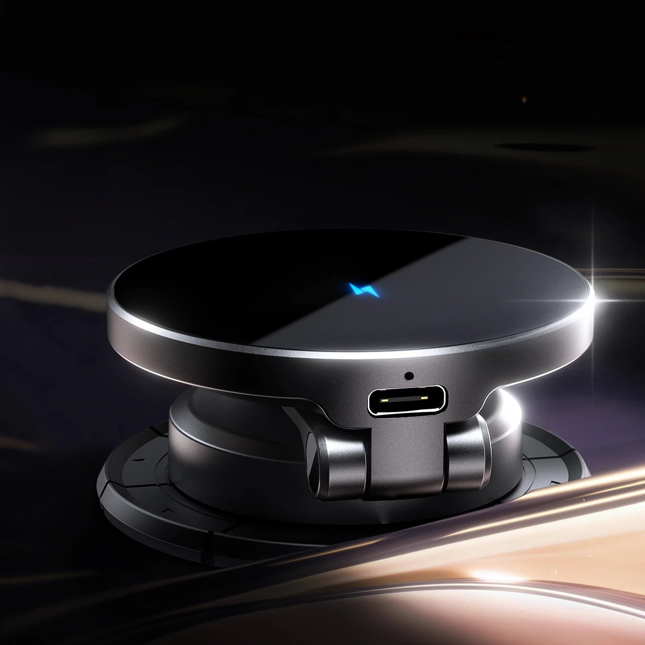 Mbajtës magnetik me karikues wireless Joyroom JR-ZS408 për makinë, 15W, i zi