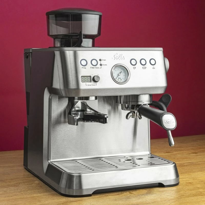 Makine kafeje Solis Grind & Infuse Perfetta, me mulli, 2.6L, Çelik