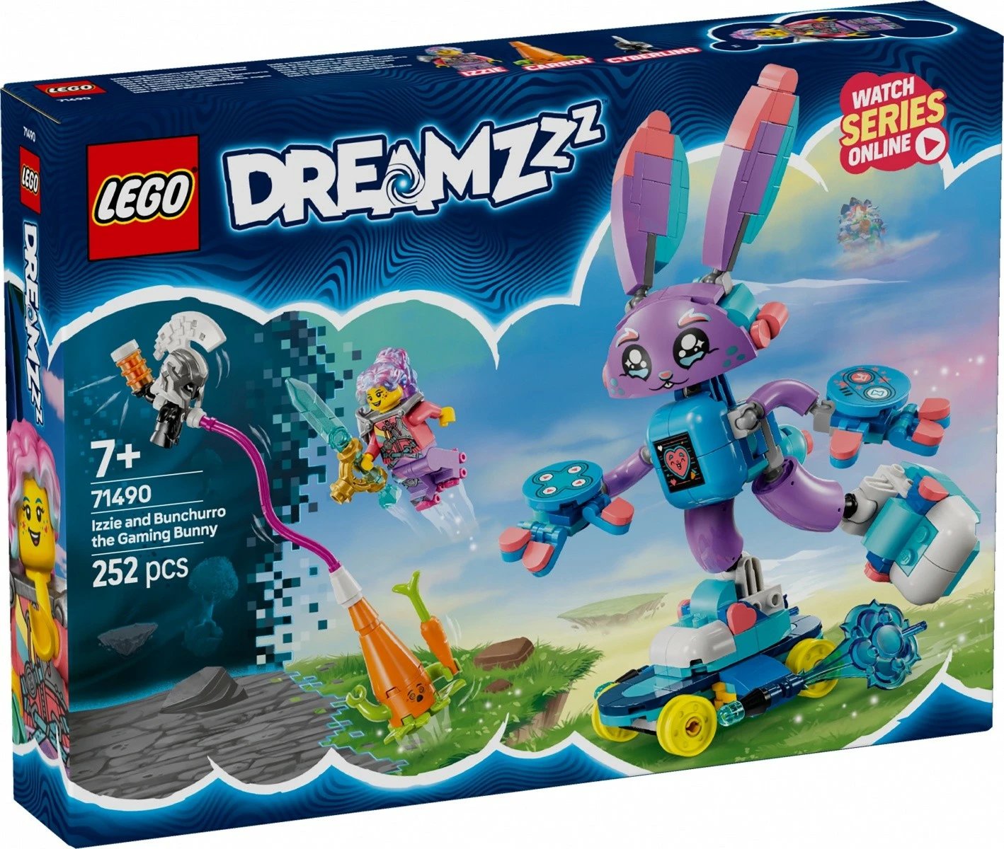 Set ndërtimi LEGO DREAMZzz 71490 Izzie and Gaming Bunchu, 252 pjesë
