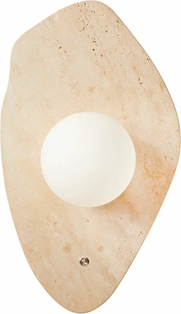 Llambë muri Opviq, model Halle, ngjyrë bezhë dhe e bardhë