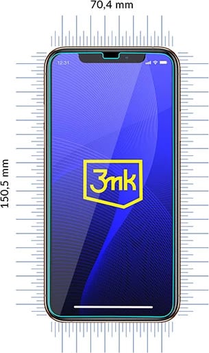 Xham mbrojtës hibrid për ekran, 3mk Protection FlexibleGlass, për iPhone 11 Pro Max, transparent