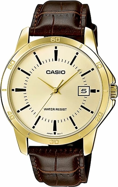 Orë dore për meshkuj Casio, ari/kafe