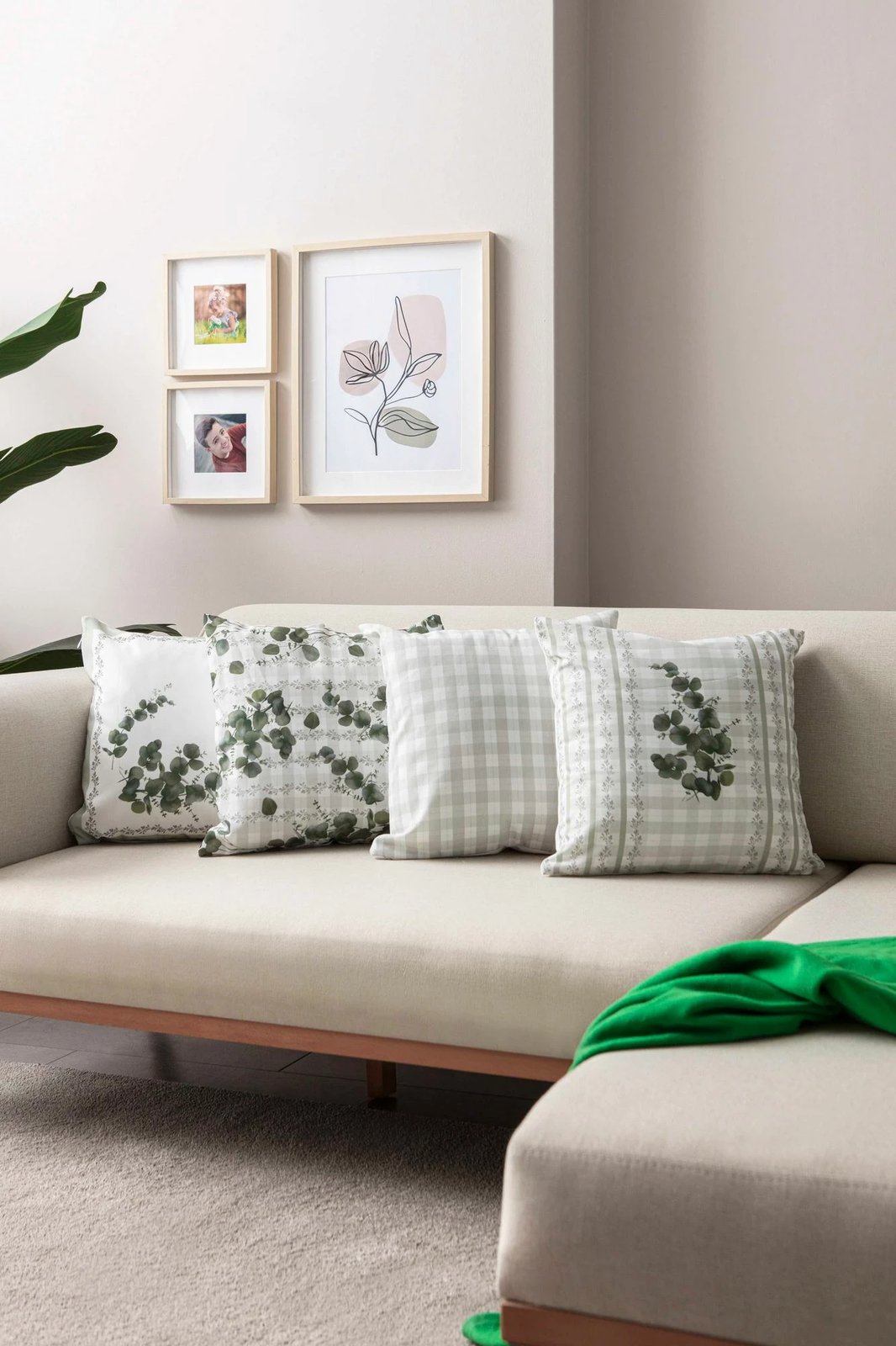 Set mbulesash për jastëkë (4 copë), Evila Originals, e gjelbër, 2028