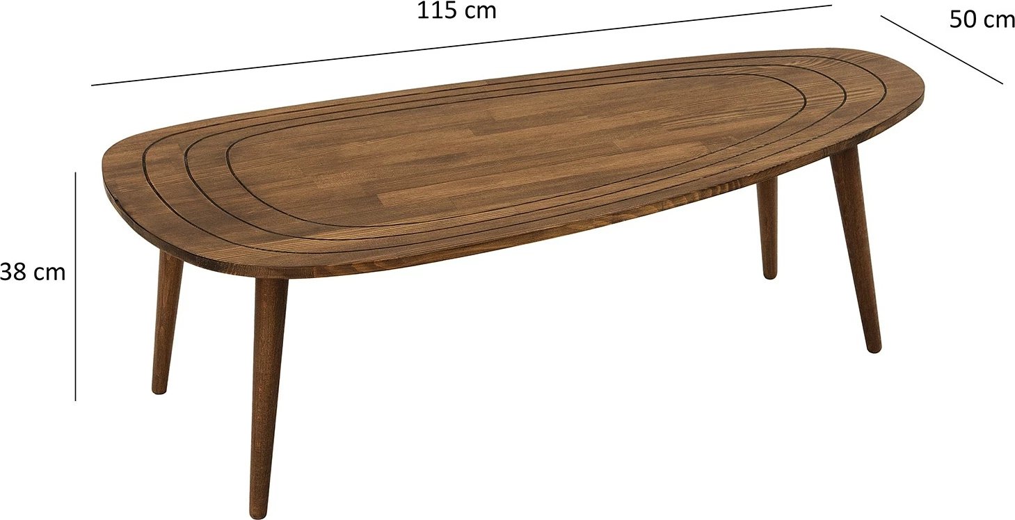 Tavolinë kafeje Hanah Home, Sweet, ngjyrë arre