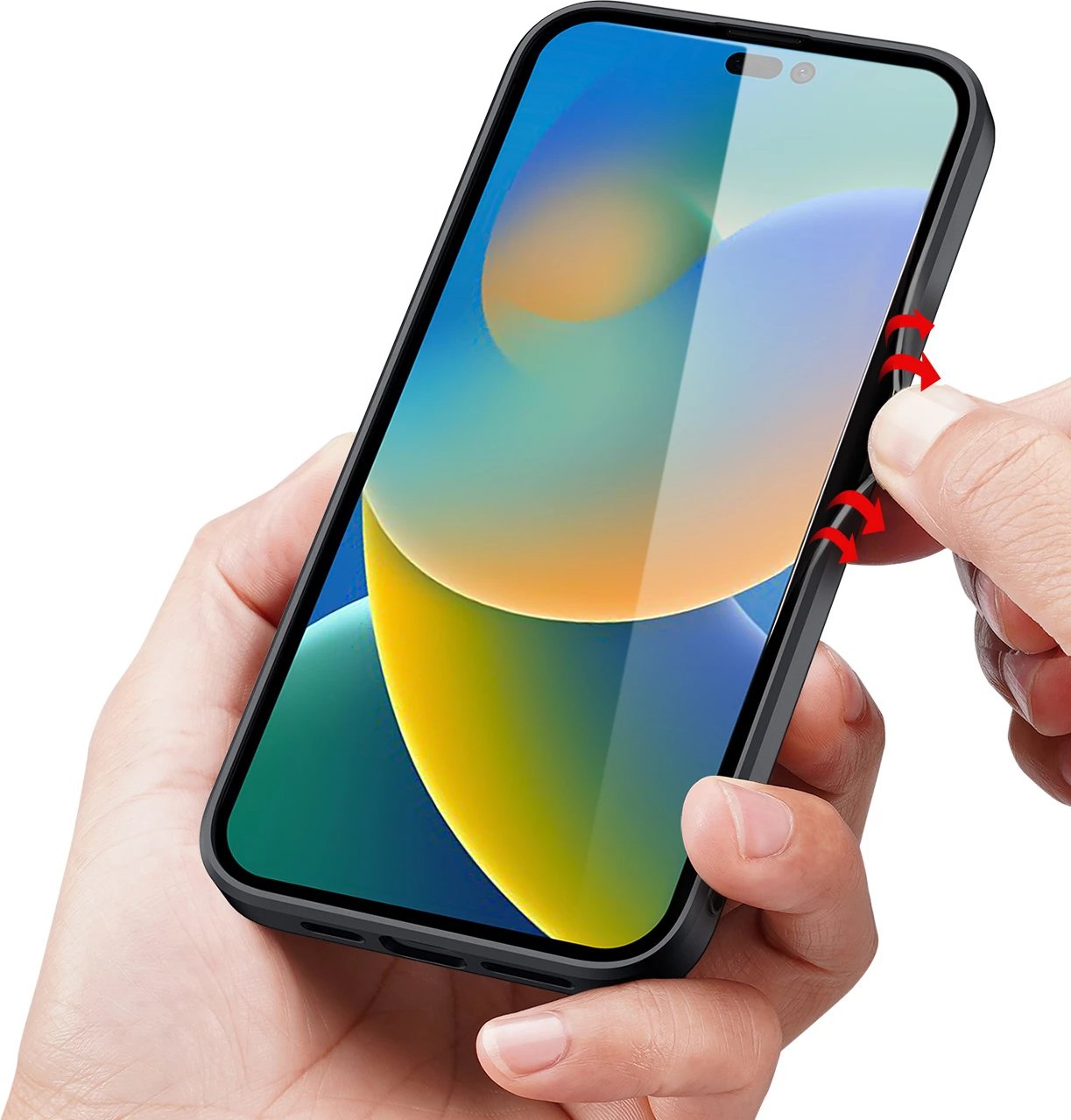 Mbështjellës Dux Ducis Fino për iPhone 14 Pro Max, najlon, kaltër