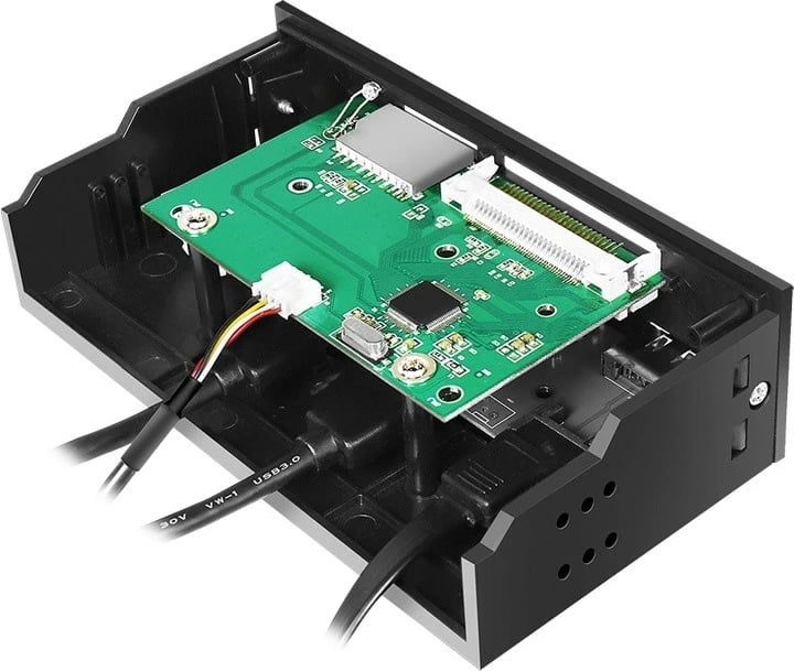 Panel multifunksional 5.25" LogiLink UA0341 me lexues kartash, 3x USB 3.0, USB-C, eSATA, i zi