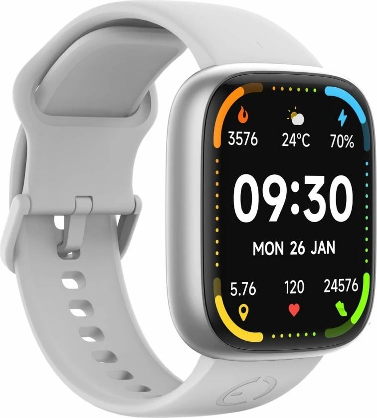 Smartwatch EcoWatch EW06, 1.83", Bluetooth, IP68, Argjend