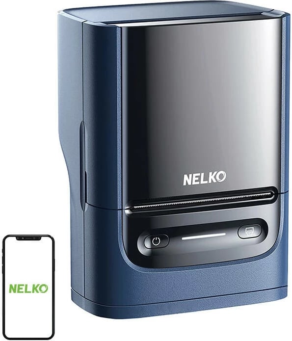 Printer etiketa termik Nelko PM220, Bluetooth, 1200 mAh, Kaltër