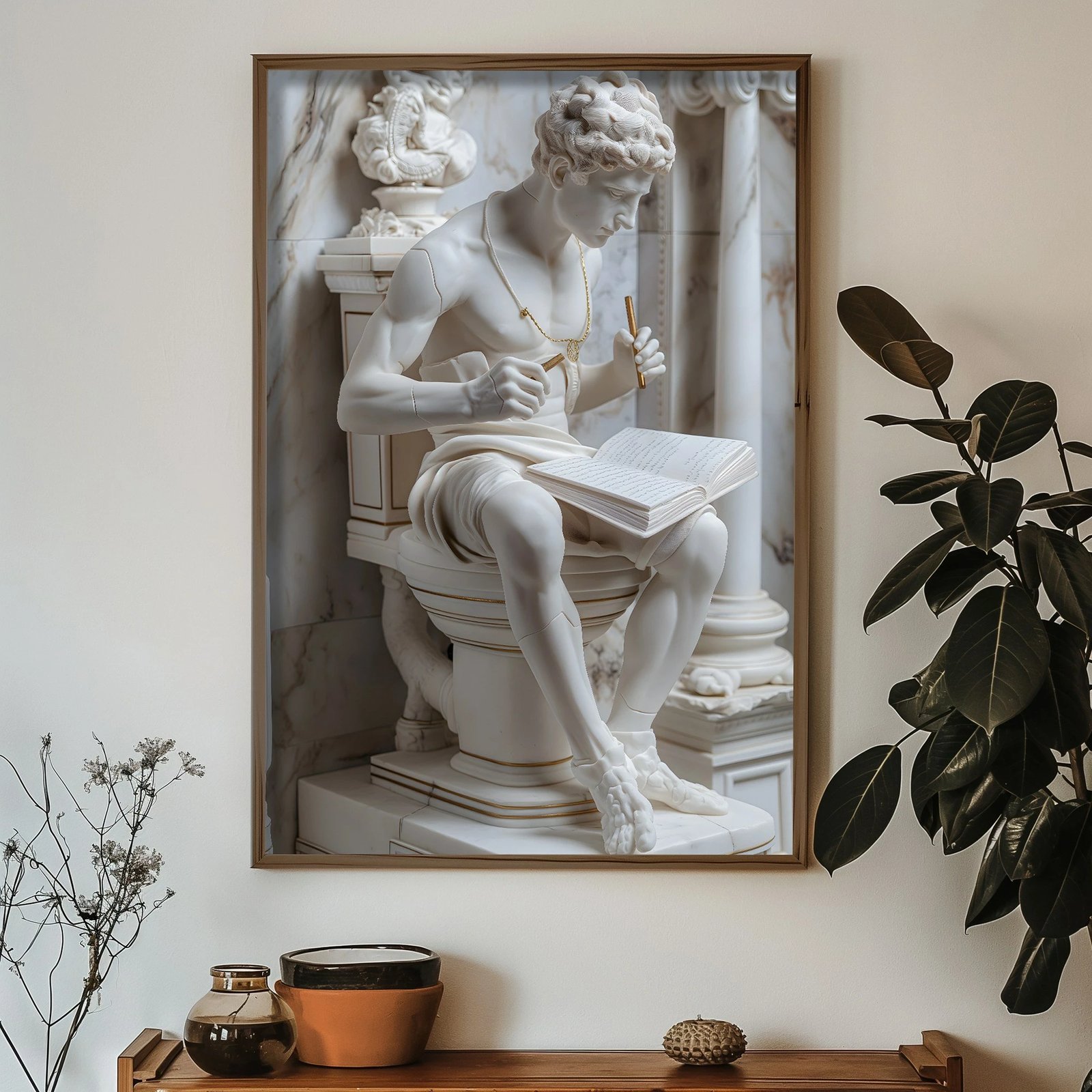 Pikturë dekorative me kornizë, MDF, Wallity, HUM060, shumëngjyrëshe, 50x70x3.5cm