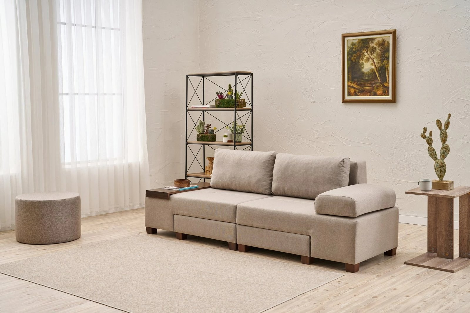 Divan-krevat 3 vendësh Atelier del Sofa, liri Perenna, krem