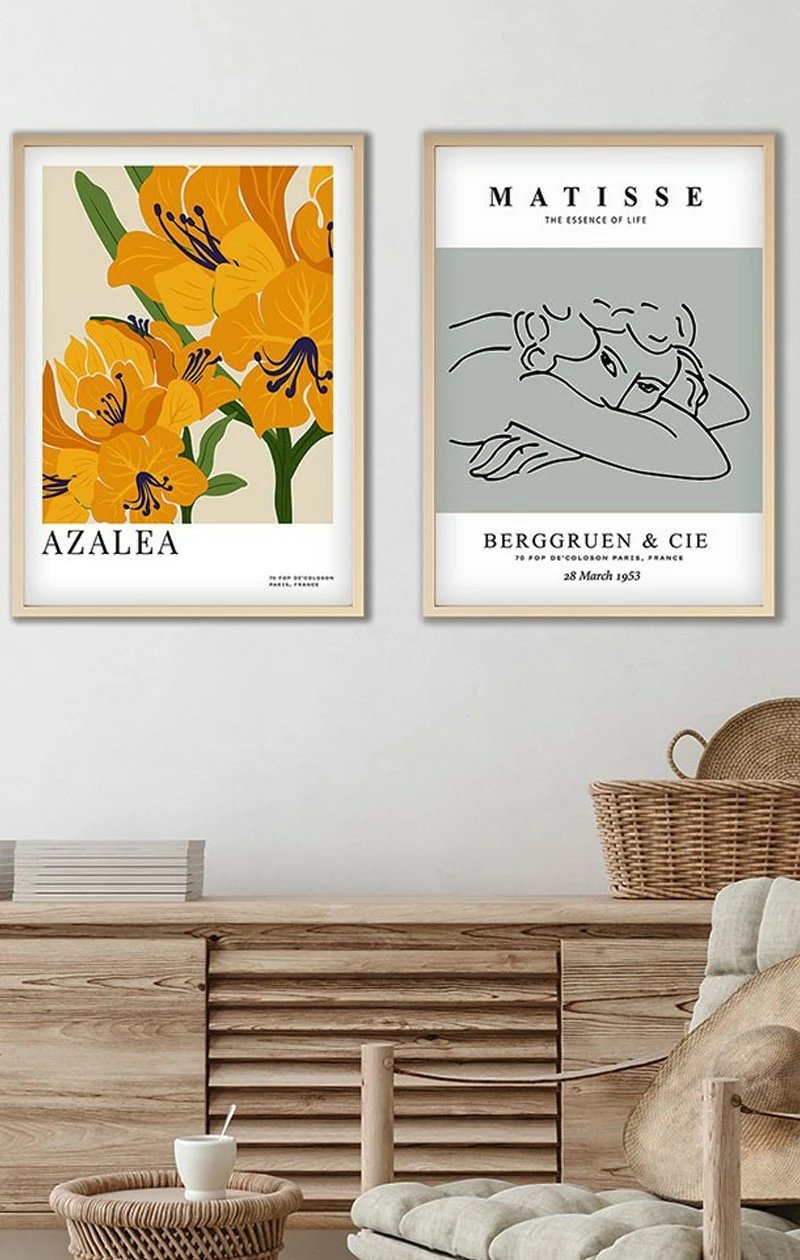 Set pikturash dekorative me kornizë, MDF, shumëngjyrëshe, Wallity, Huhu165, 2 copë, 70x50cm