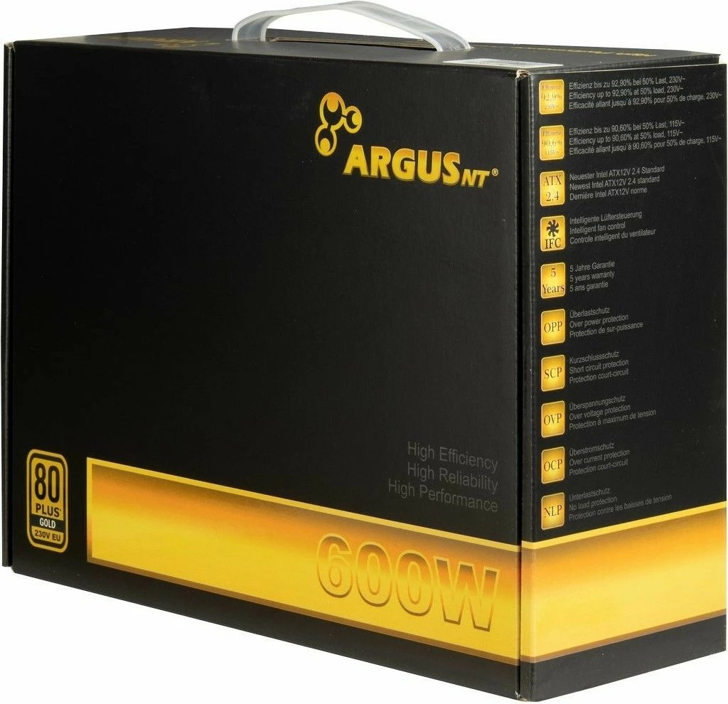 Furnizues energjie Inter-Tech Argus GPS-600, 600 W, 80 PLUS Gold