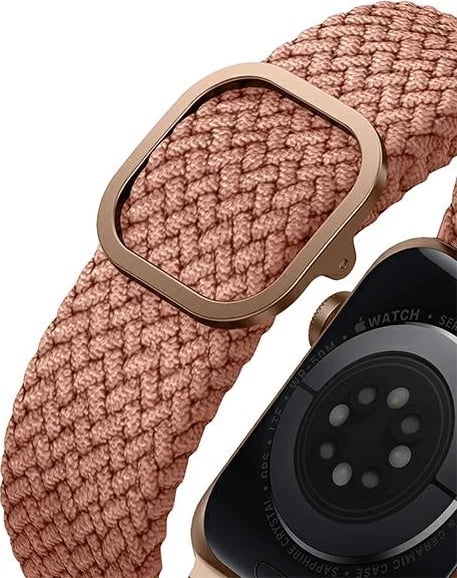 Rrip për Apple Watch UNIQ Aspen, pëlhurë Weavex, 42/44/45mm, rozë
