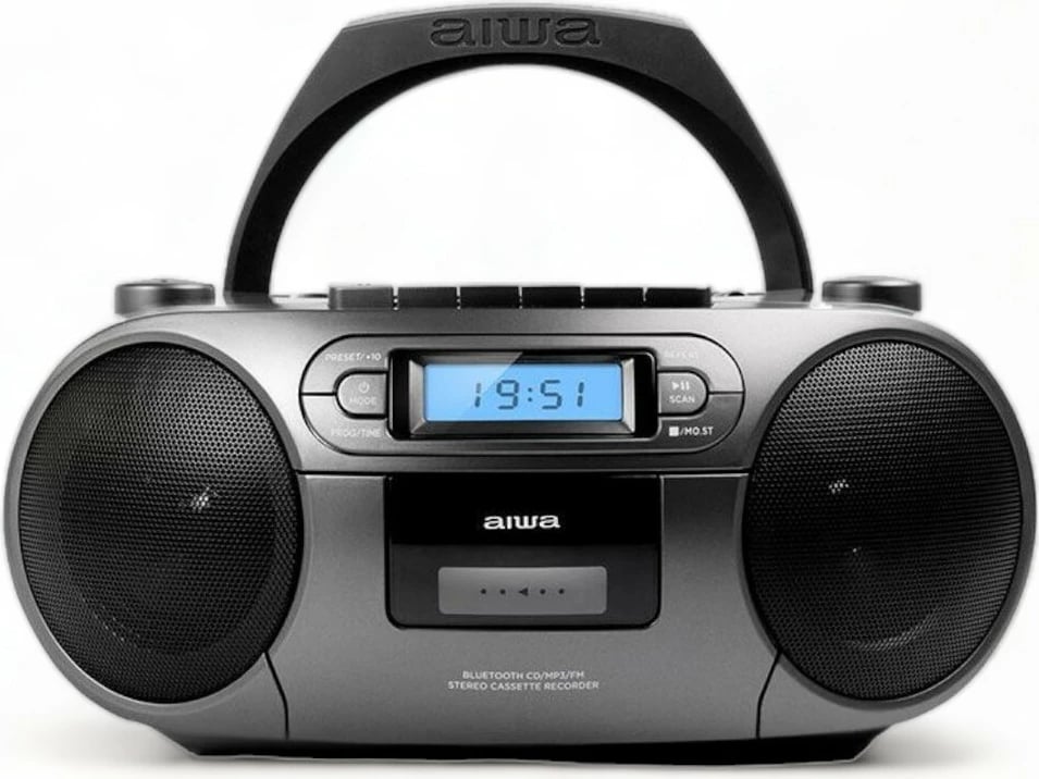 Radio Boombox Portative me Kasetë, Bluetooth dhe AM/FM AIWA BBTC-550MG
