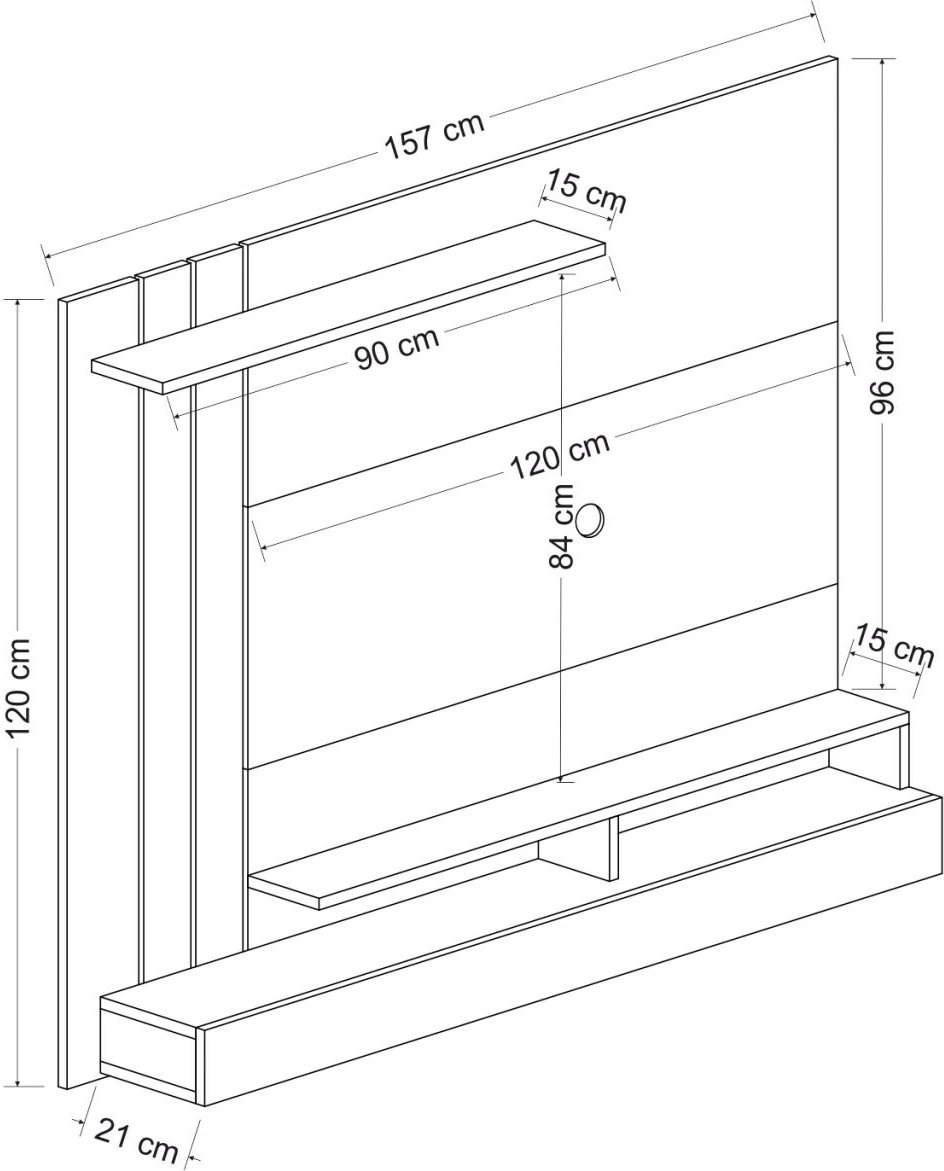 Njësi TV Skye Decor, Lawrance, ngjyrë fume dhe lis
