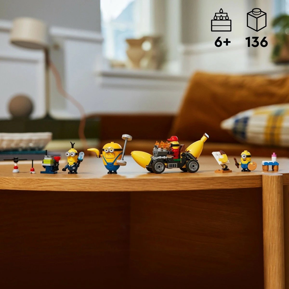 Set LEGO Minions 75580 Minions and Banana Car, 136 pjesë