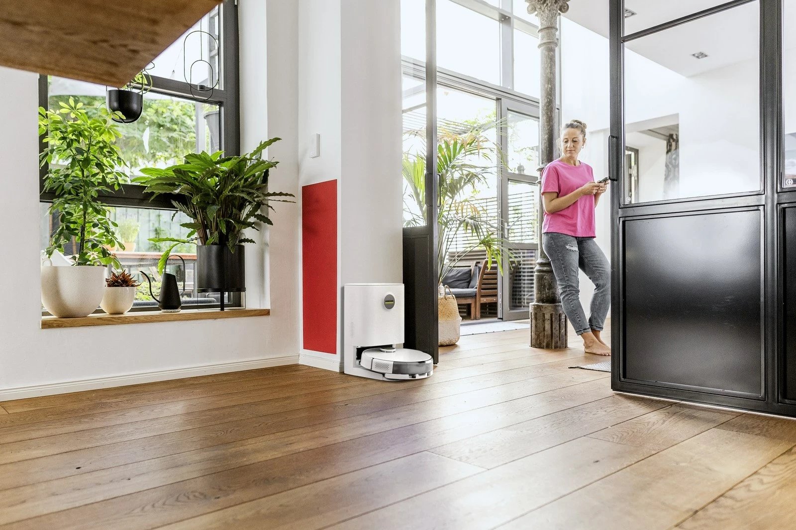 Stacion thithës Karcher RCV 5, për robot fshesë, Bardhë